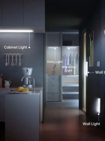 Rechargeable Motion Sensor LED Cabinet Light – Wireless Night Light for Wardrobe, Staircase & Kitchen