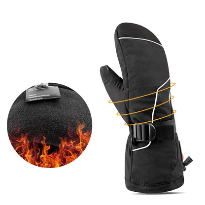 SNOW DEER Electric Heated Gloves – Rechargeable Battery, 3-Gear Heating, Full Hand & Finger Warmth for Men & Women, Sizes XS–XXL