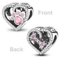 925 Sterling Silver Pink Butterfly & Luminous Firefly Charm – Dangle Bead for Bracelet or Necklace | Elegant DIY Jewelry Gift for Women