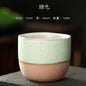 Coarse pottery Ceramic Craft Ceramic Retro Chinese Kung Fu Teacup Round Creative Ceramic Matte Glaze Coffee Drinking Utensils