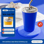 304 Stainless Steel lce cup 6 Color Options Coffee cup Leak - Proof Double use Direct Drink & Straw  Food Grade Stackable