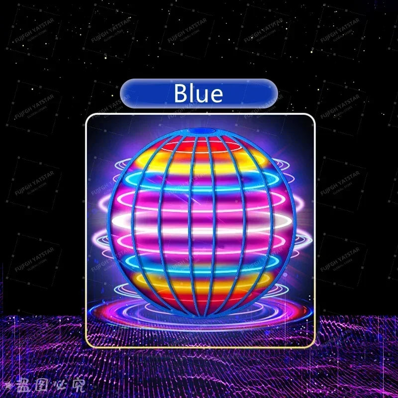 Hand-Controlled LED Flying Spinner Hover Ball 3.7 in (9.5 cm) — Indoor & Outdoor Kids Toy