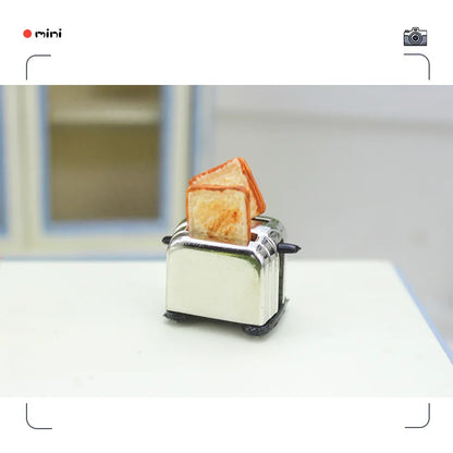 Cute Cat Bread Toast Model Toys Miniature Photography Props Figurines Gift Desktop Ornaments Figurine Decoration Crafts