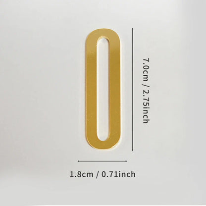 Golden Self Adhesive House Number Metal English Alphabet Letters for Apartment Room Door Plate Table Mailbox Number Stickers 7cm