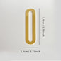Golden Self Adhesive House Number Metal English Alphabet Letters for Apartment Room Door Plate Table Mailbox Number Stickers 7cm