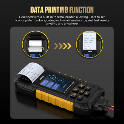 AUTOOL BT960 6V-72V Battery Tester with Thermal Printer