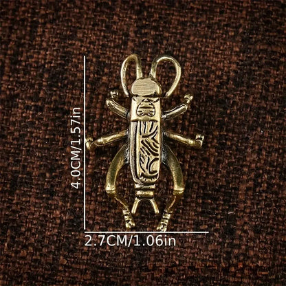 Brass Mantis Cricket Bee Dragonfly Insect Small Ornaments Tea Pet Tabletop Decorative Crafts Animal Ornaments Insect Ornaments