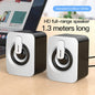 Mini USB Computer Speakers 2.0 Stereo – Portable Desktop & Laptop Speakers, 3.5mm AUX, RMS 3W x2 (Blue/Black/Red/White)