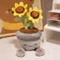 Tulip & Succulent Plant Plush Toy – Cute Stuffed Doll Bookshelf Décor, Soft Kawaii Pillow Pendant & Birthday Gift for Girls