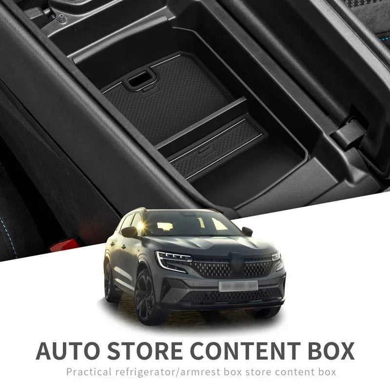 For Renault Austral E-Tech Hybrid 2023-2024 Armrest Storage Box Central Control Container Car Interior Accessories