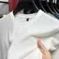 Ice Silk Bamboo Node Men's Short Sleeve T-Shirt Summer Pure Color Elastic Comfortable Cool Feeling Casual Versatile Thin Trendy