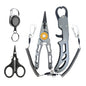 Fishing Line Scissors Keychain - Serrated Stainless Steel Blade, Titanium-Coated Corrosion-Resistant, Blunt Tip (9.5 x 6.27 cm / 3.74 x 2.47 in)