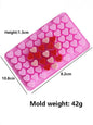 Grid Heart Silicone Mold S/M/L 3D Love Shape Candle and Soap Mold for DIY Valentine's Day Crafts