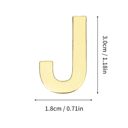 1Pcs Metal Self Adhesive House Number English Alphabet Letters for Apartment Room Door Plate Table Mailbox Number Stickers 3*2cm
