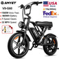 Electric Fat-Tire Bike 1000W (Peak 1500W) – 48V 20Ah Removable Battery, 20×4 in (50.8×10.16 cm) Wheels, 7-Speed, Dual Suspension