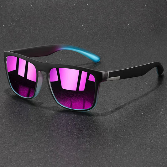 Vintage Square Sports Sunglasses for Men & Women – UV400 Mirror Lens Driving & Fishing Shades