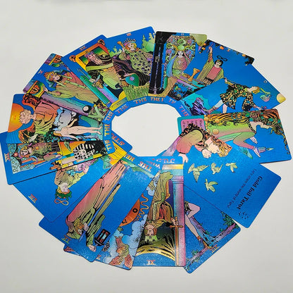New Version Plastic Tarot Rider Waite Waterproof Gold Foil Tarot Deck With Nice PVC Package Prediction Cards Game