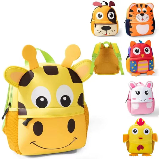 3D Cartoon Animal Kids Backpack Ages 4-6 – Kindergarten Toddler School Bag for Travel & Outdoor
