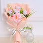 Kawaii Cat Plush Bouquet with Artificial Flowers — Cute Plush Doll Gift for Her, Valentine, Birthday, Graduation
