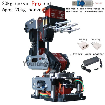 YoufangSmart 6-DOF Robotic Arm Kit with Claw