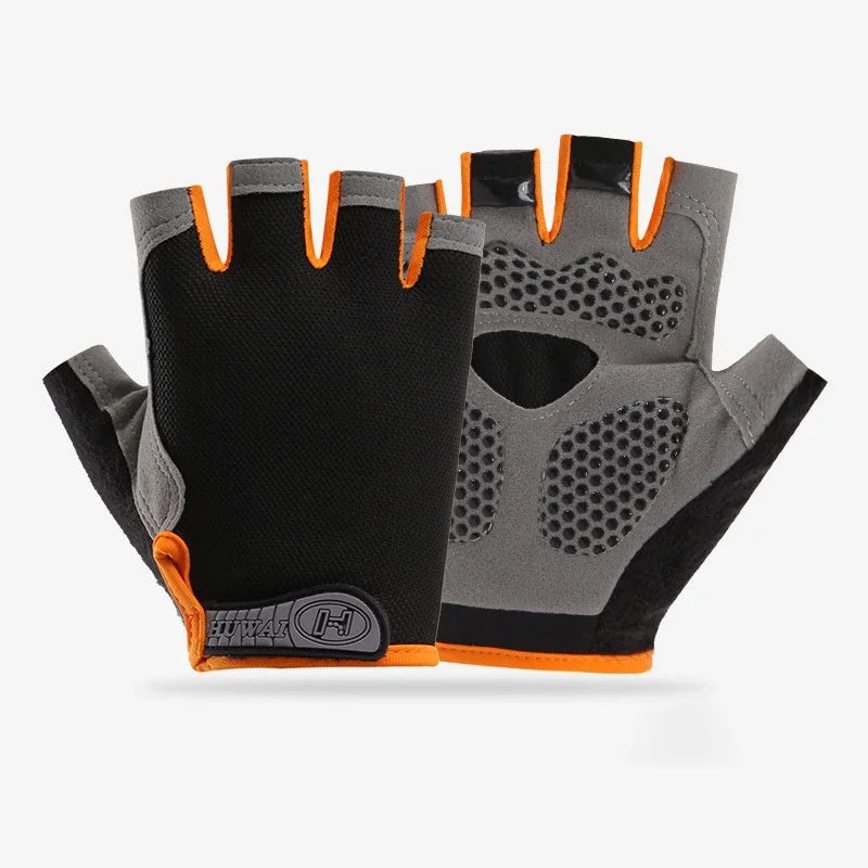 Fingerless Gym Gloves for Men & Women – Anti-Slip Breathable Workout Gloves for Cycling & Weightlifting