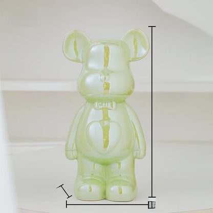 17/27/cm Aesthetic Bear brick Ceramic Staute Teddy Bear decor action figure Sculptures Ornament for room Home Decoration Crafts