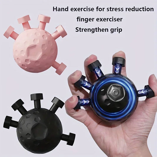 Finger Exerciser Hand Grip Strengthener - Portable Finger Trainer for Rock Climbing, Musicians and Hand Therapy