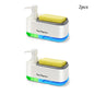 2-in-1 Kitchen Soap Dispenser with Built-In Sponge Holder Countertop Dish & Hand Pump