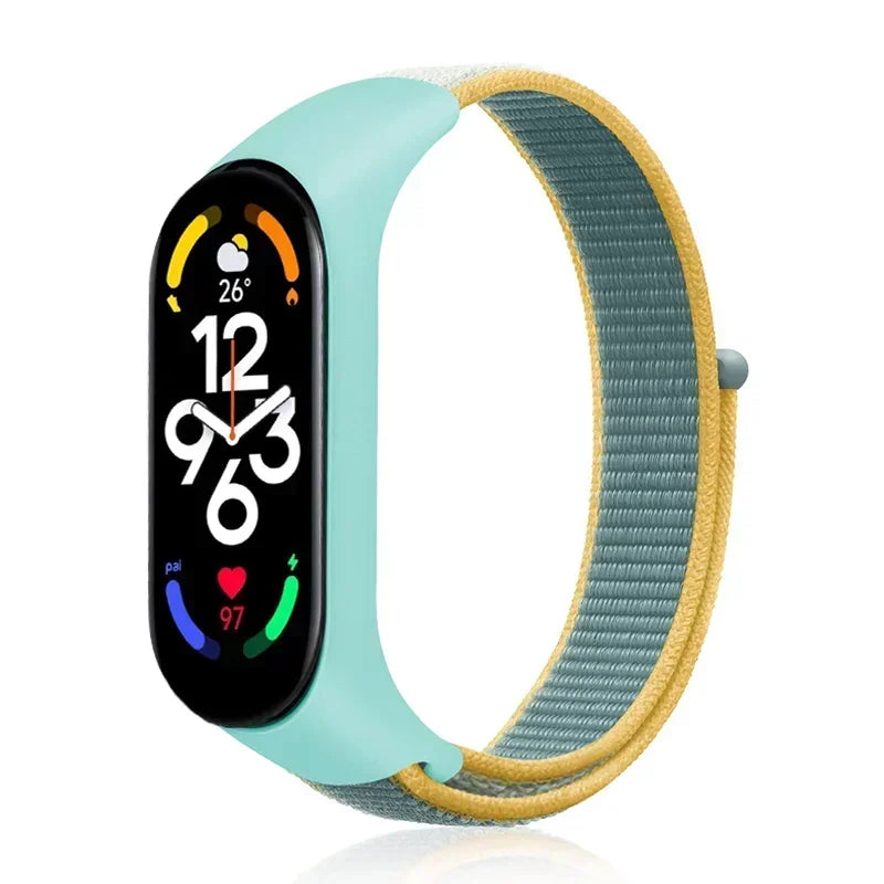 Nylon Loop Replacement Strap for Smart Fitness Tracker – Soft Adjustable Breathable Woven Wristband