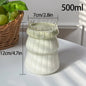 Wave Ripple Glass Tumbler - Transparent Iced Coffee & Milk Tea Cup, 280 ml (9.5 fl oz) & 530 ml (18 fl oz)