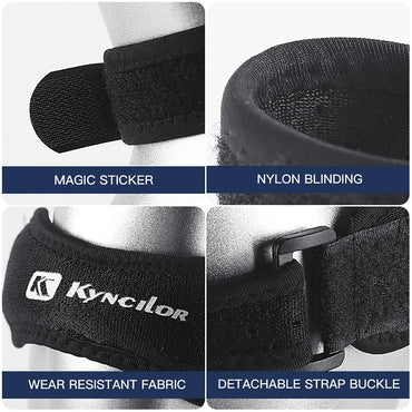 Adjustable Patella Knee Strap Silica Gel Tendon Support Band for Running, Cycling & Gym