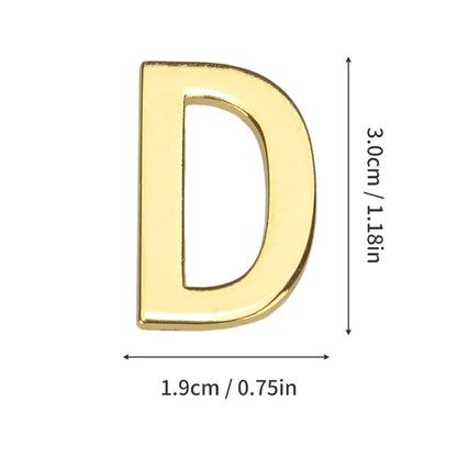 1Pcs Metal Self Adhesive House Number English Alphabet Letters for Apartment Room Door Plate Table Mailbox Number Stickers 3*2cm