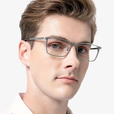 FONEX Titanium Square Glasses – Ultralight Men’s High-End Eyewear