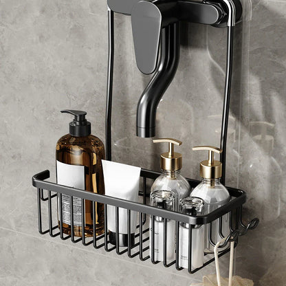 No-Drill Toilet & Shower Rack – Bathroom Storage Basket for Bath Products