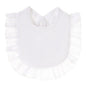 Ruffle Edge Cotton Gauze Baby Bib & Burp Cloth - Lace Saliva Bib for Infants 1-3 Years