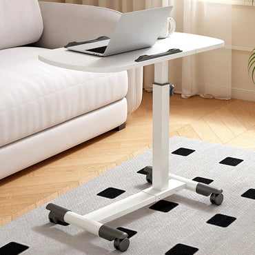 Adjustable Laptop Desk 360° Rotating Tabletop Mobile Stand Overbed Table Standing Rolling Study Table Computer Workstation