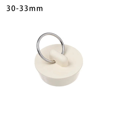 Universal Rubber Sink & Bathtub Drain Stopper Plug — Leakproof Floor Drain Strainer, White