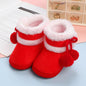 Baby Soft Pompom Snow Booties - Warm Infant & Toddler First Walker Boots, Sizes 12-14 (4.3-4.9 in / 11-12.5 cm)