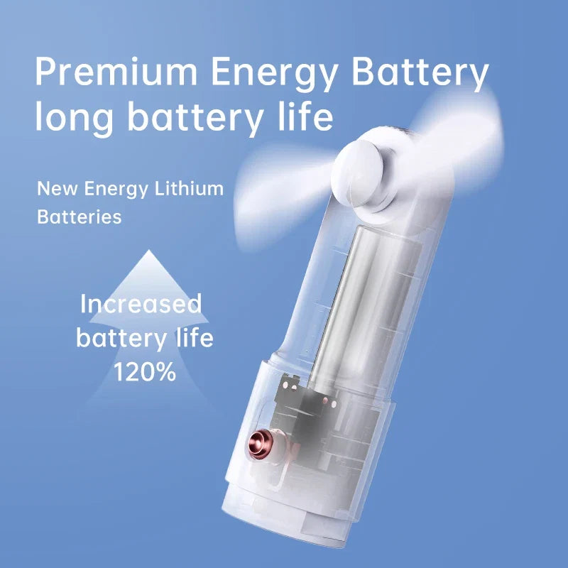 Mini Handheld Fan Pocket Fan Foldable Storage Ultra Long Battery Life 3-speed High Wind Outdoor Portable USB Charging Fan