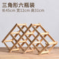 Stackable Folding Wooden Wine Rack – 3/5/6/10-Bottle Pine Wine Shelf for Home Bar