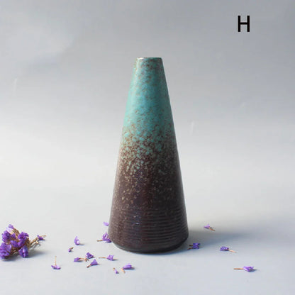 Ceramic Small Flower Bud Vase - Minimalist Japanese-Style Tabletop Home Decor
