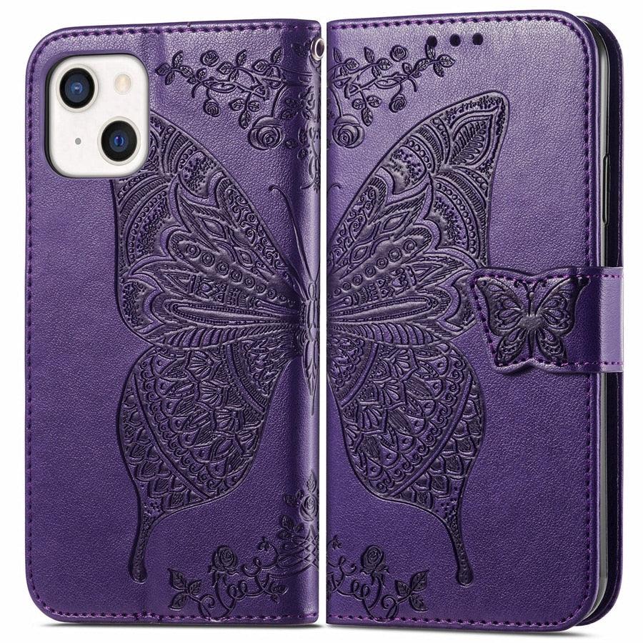 PU Leather Wallet iPhone Case with Kickstand - Multiple Models
