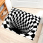 VIKAMA 3D Dizziness Crystal Velvet Floor Mat  Durable and Easy to Clean Anti-Slip Mat for Home Decoration  Entry Door Mat