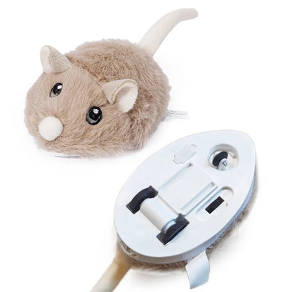 Motorized Interactive Plush Mouse Cat Toy - Fast-Moving Electronic Pet Toy for Cats
