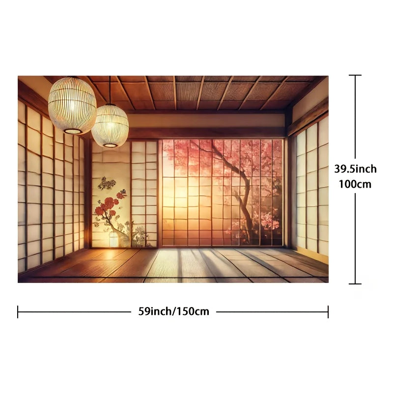 Japanese Shoji Screen Background Tapestry