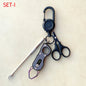 Stainless Steel Fishing Scissors Keychain – Blunt Tip Serrated Blade, 9.5 x 6.27 cm (3.74 x 2.47 in)