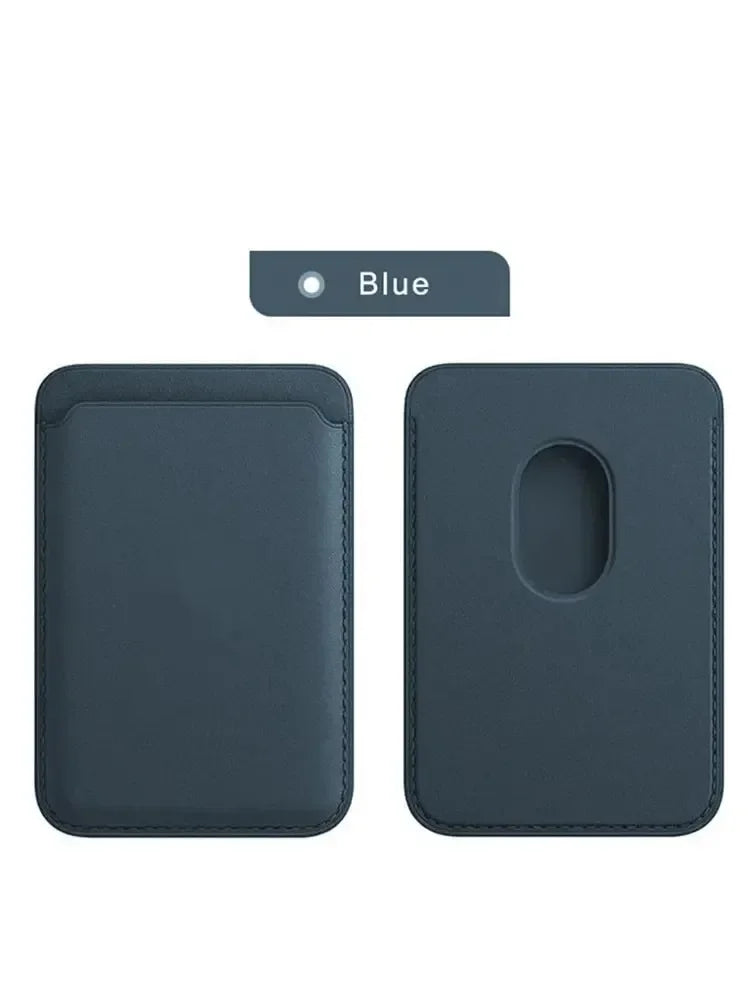 MagSafe PU Leather Magnetic Card Wallet — Slim Magnetic Card Holder for MagSafe-Compatible Smartphones