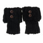 Women's Short Knit Diamond 2-Button Boot Cuffs — Knit Leg Warmers & Boot Covers