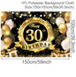 Gold Glitter Happy Birthday Party Backdrop For Photo Black  Happy Birthday Adult Theme Party Decoration Supplies DIY Backdrops
