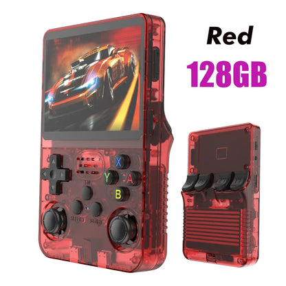 128GB Open-Source Linux Handheld Game Console 3.5-inch IPS Screen Orange - Portable Retro Pocket Player